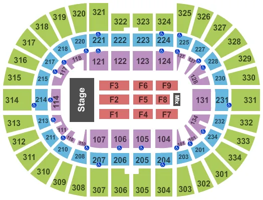 END STAGE Seating Map Seating Chart