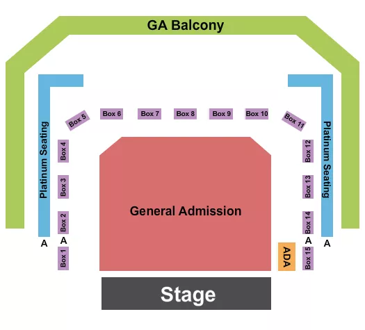 KEMBA LIVE ENDSTAGE GA BOXES Seating Map Seating Chart