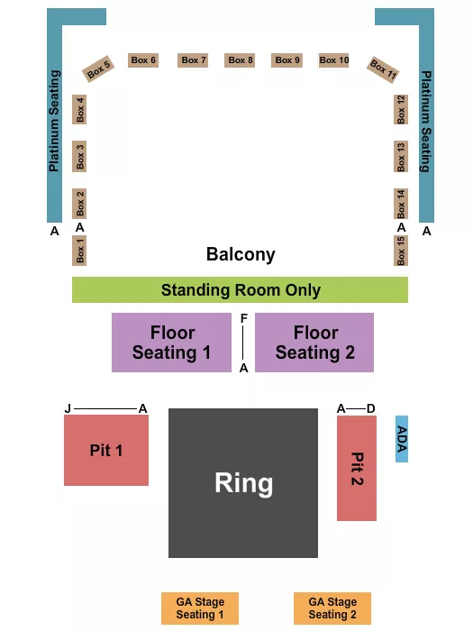 KEMBA LIVE WWE 3 Seating Map Seating Chart