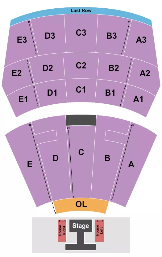 ENDSTAGE W HOUSE R L Seating Map Seating Chart