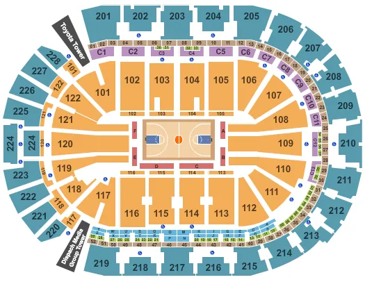 BASKETBALL Seating Map Seating Chart