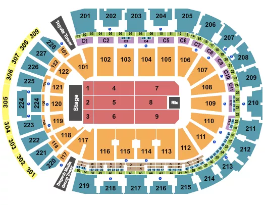 ENDSTAGE 4 Seating Map Seating Chart