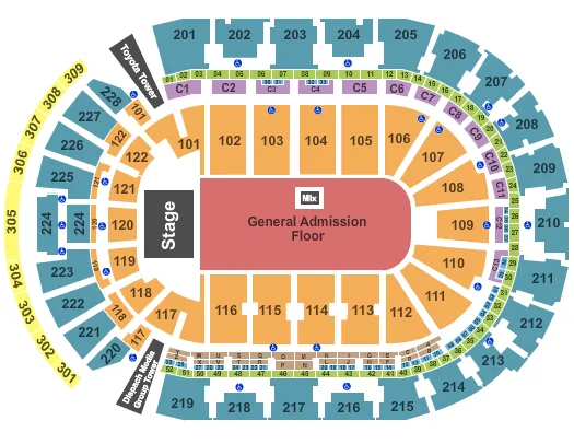ENDSTAGE GA FLOOR 2 Seating Map Seating Chart