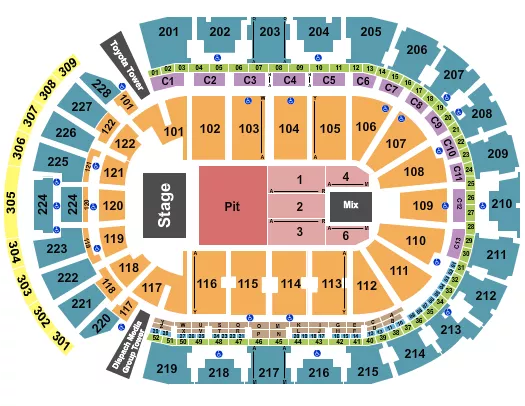 ENDSTAGE GA PIT 3 Seating Map Seating Chart