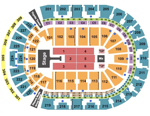 JONAS BROTHERS 1 Seating Map Seating Chart
