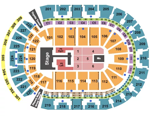 TEDDY SWIMS Seating Map Seating Chart