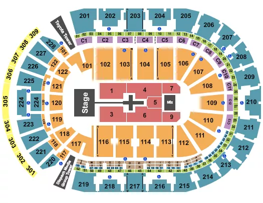 TOBYMAC Seating Map Seating Chart