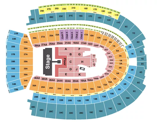AC DC Seating Map Seating Chart