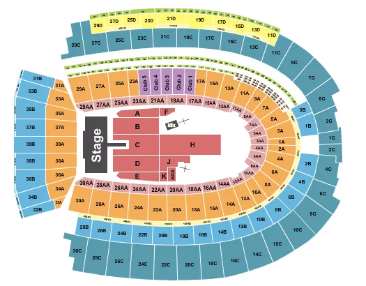 BUCKEYE SUPERFEST Seating Map Seating Chart