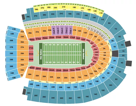 FOOTBALL Seating Map Seating Chart