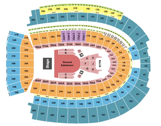 TWENTY ONE PILOTS Seating Map Seating Chart