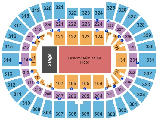 ENDSTAGE GA Seating Map Seating Chart