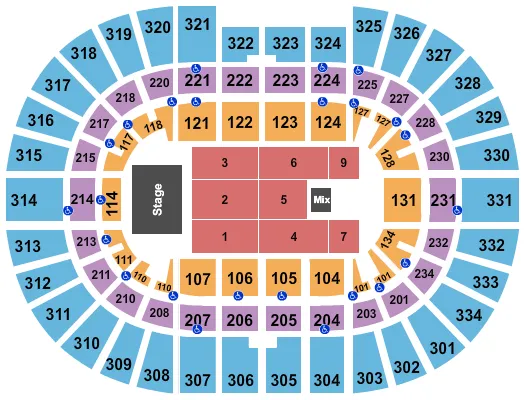 ENDSTAGE 1 Seating Map Seating Chart