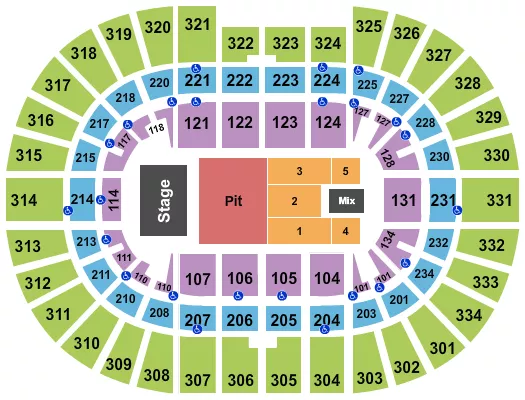 ENDSTAGE GA PIT 2 Seating Map Seating Chart