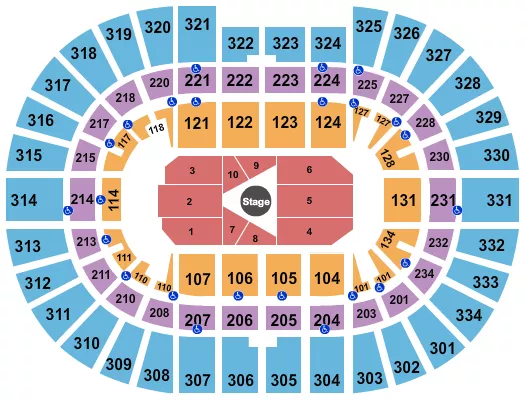 CENTER STAGE 2 Seating Map Seating Chart