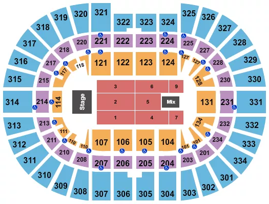 ENDSTAGE 5 Seating Map Seating Chart