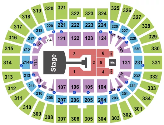 JONAS BROTHERS Seating Map Seating Chart